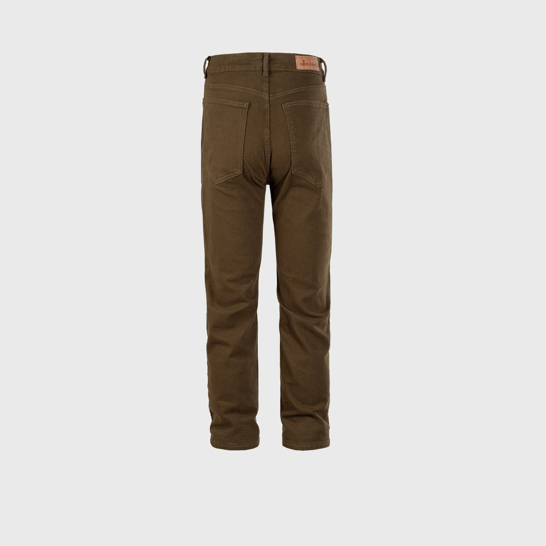 Brown Multi-size Washed Distressed Trousers