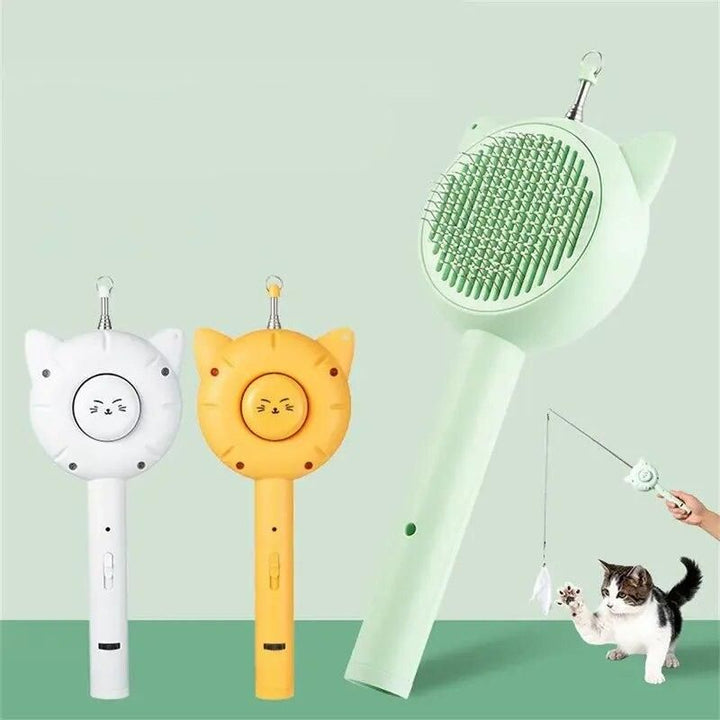 5-in-1 Multi-Function Cat Grooming & Play Brush with USB Charging