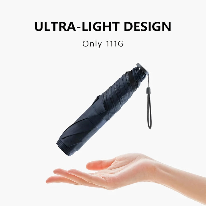 Ultra-light Folding Travel Umbrella - 111g, Anti-UV, Windproof