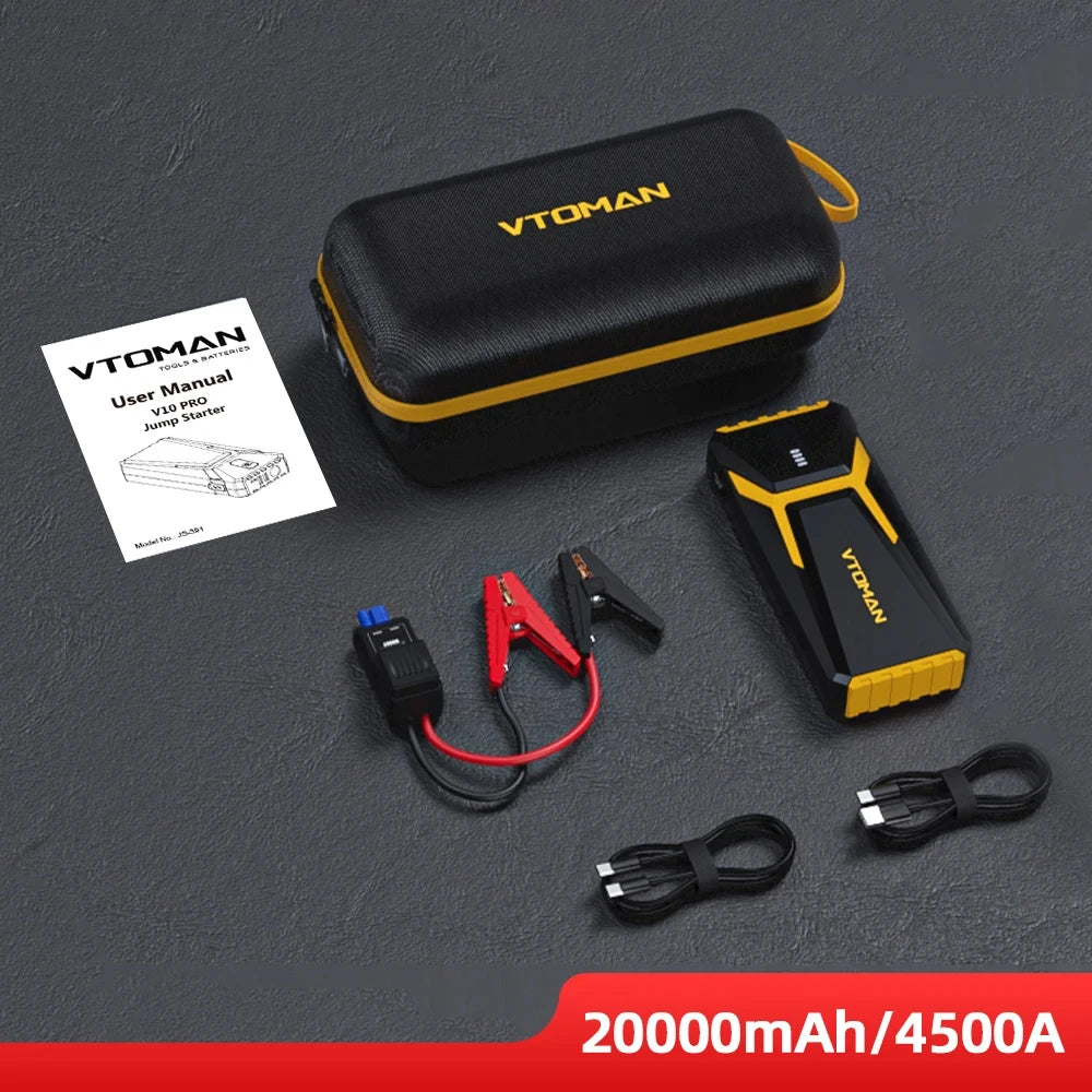 Portable 20000mAh Jump Starter & Power Bank