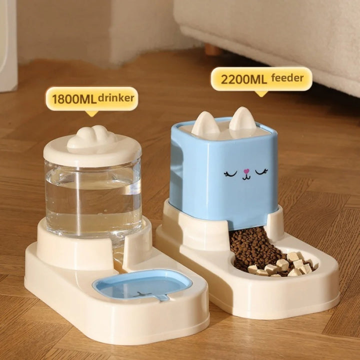 Automatic Pet Water Feeder & Food Container for Cats and Dogs