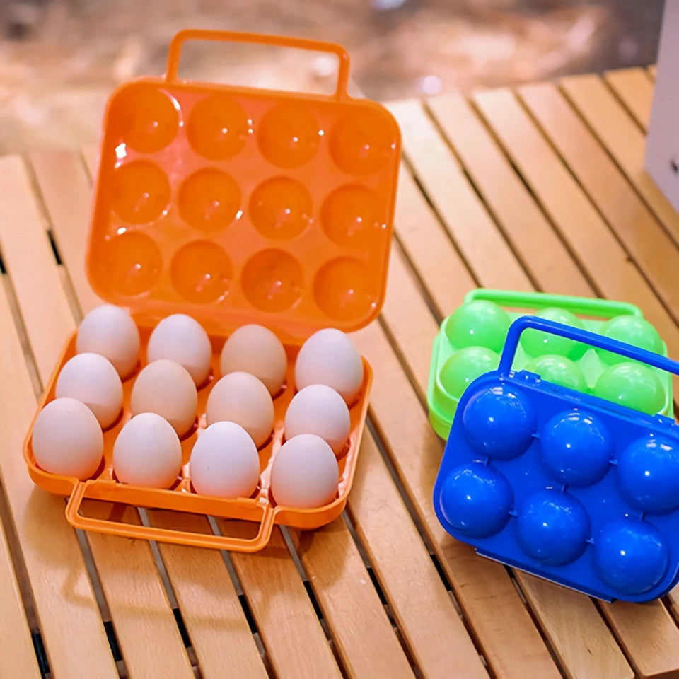 Portable Egg Storage Box - 6/12 Grid Options for Camping, Picnic, and BBQ