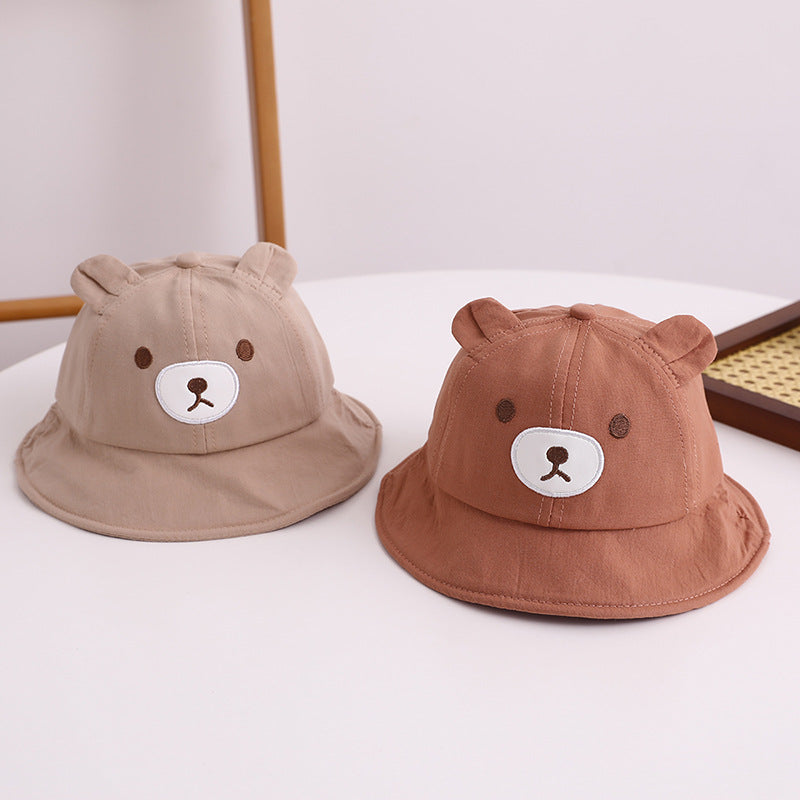 Kids Bear Decor Panama Bucket Hat