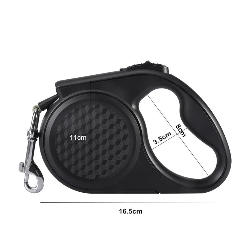 5 Meter Retractable Dog Leash with Reflective Strip for 0-20kg Dogs