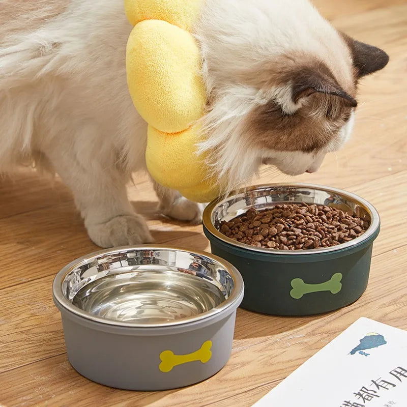 Cute Silicone Non-Slip Pet Bowl for Dogs and Cats