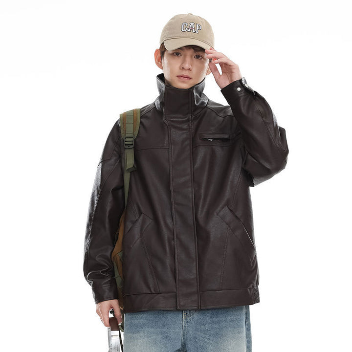 Men's All-match Loose Stand Collar Coat