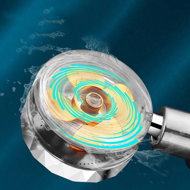 360° Rotating High-Pressure Water Saving Shower Head - Ideal for Low Pressure Supply