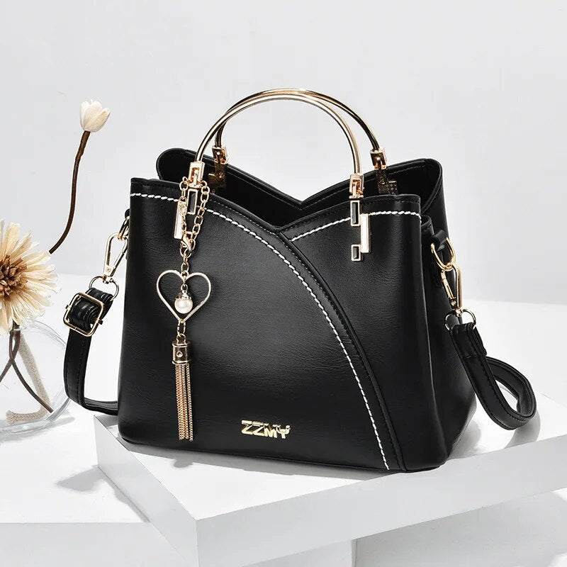 Luxury Fashion Women's PU Leather Bucket Crossbody Bag