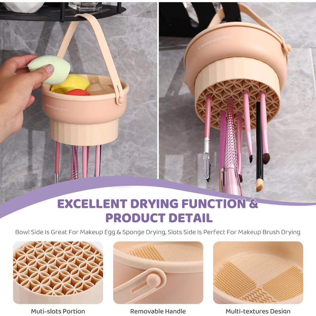 Silicone Makeup Brush Cleaner and Drying Bowl