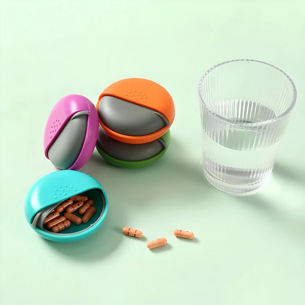 Portable Push and Pull Medicine Pill Organizer