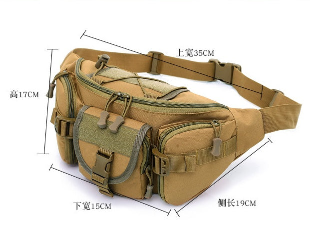 Army fan bag men's sports outdoor large-capacity waterproof tactics pockets cycling travel running multi-function chest bag