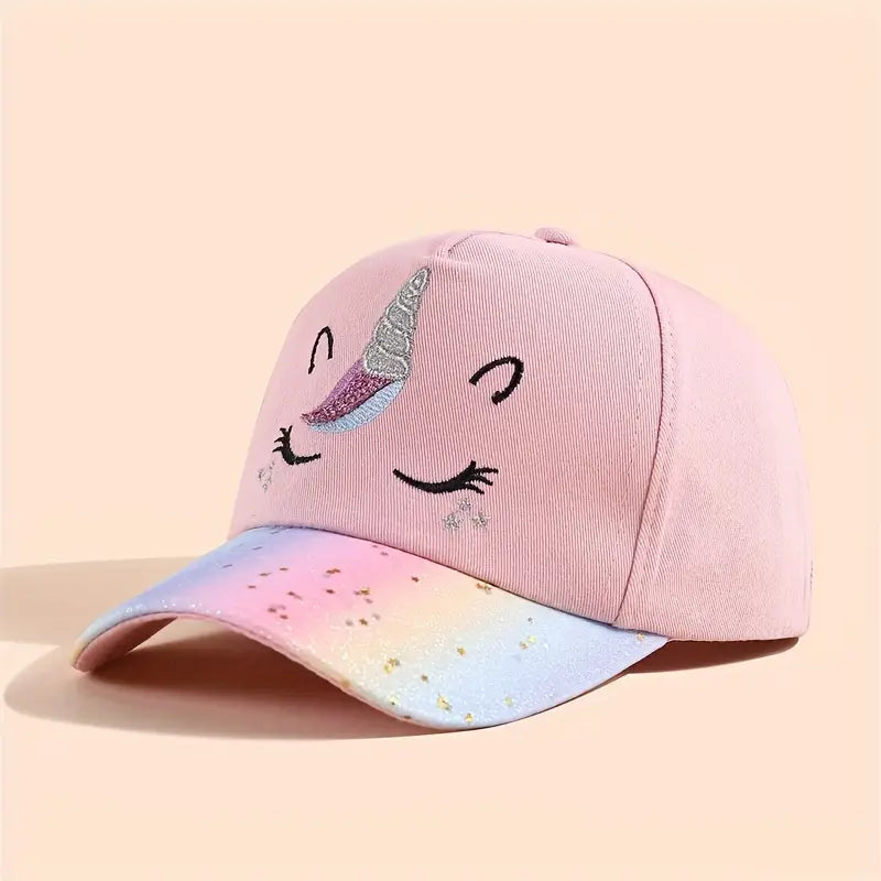 Unicorn Embroidered Snapback Cap for Kids