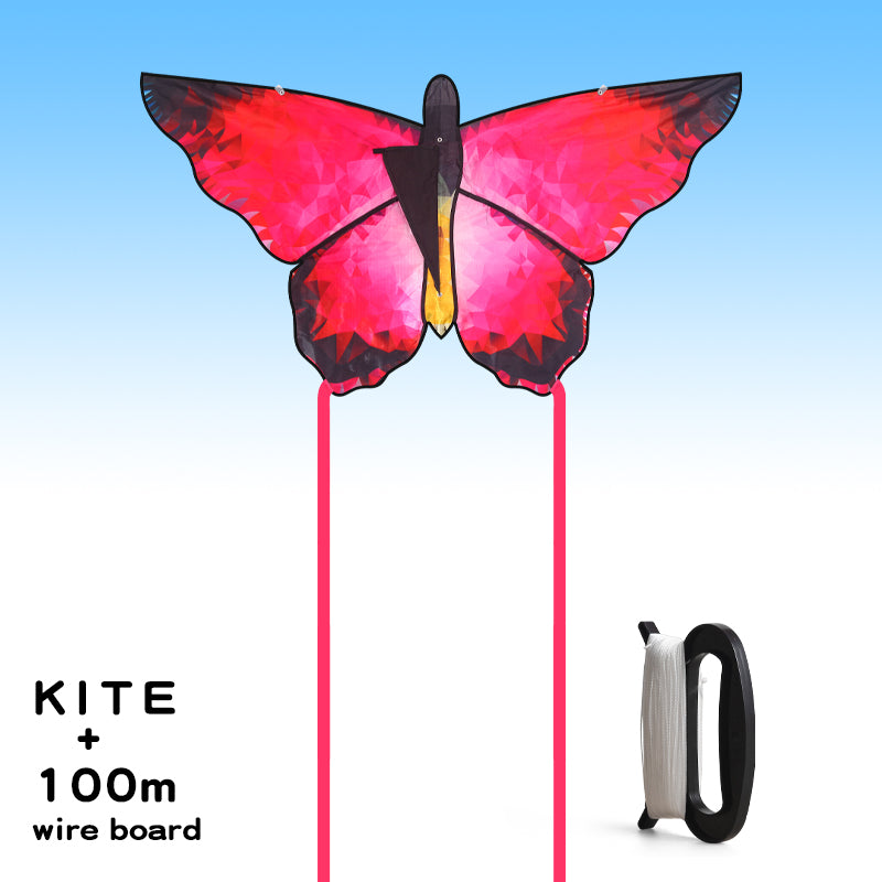 Beautiful Red Crystal Butterfly Kite with 100m String