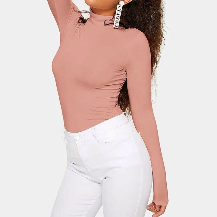 Classic Turtleneck Long-Sleeve Top