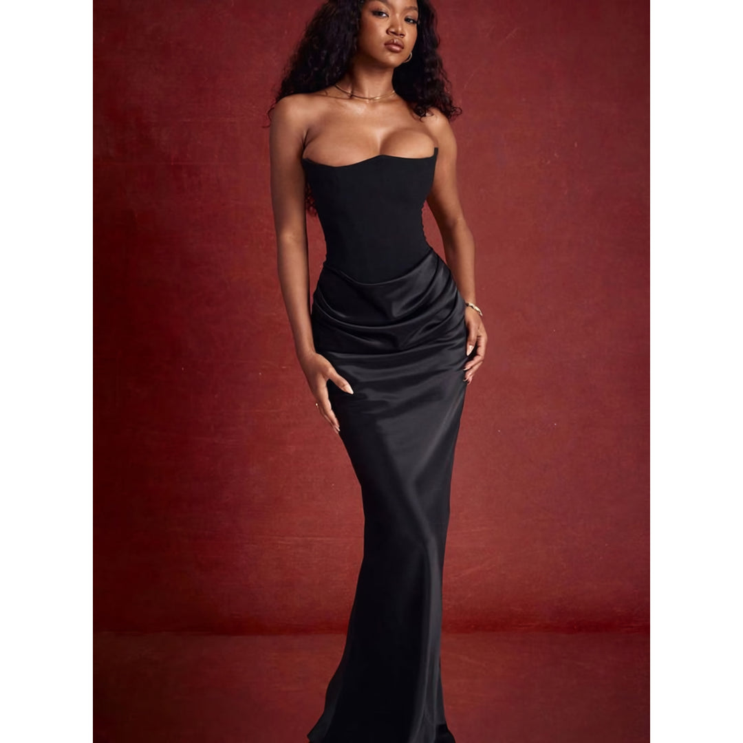 Strapless Sheath Maxi Dress