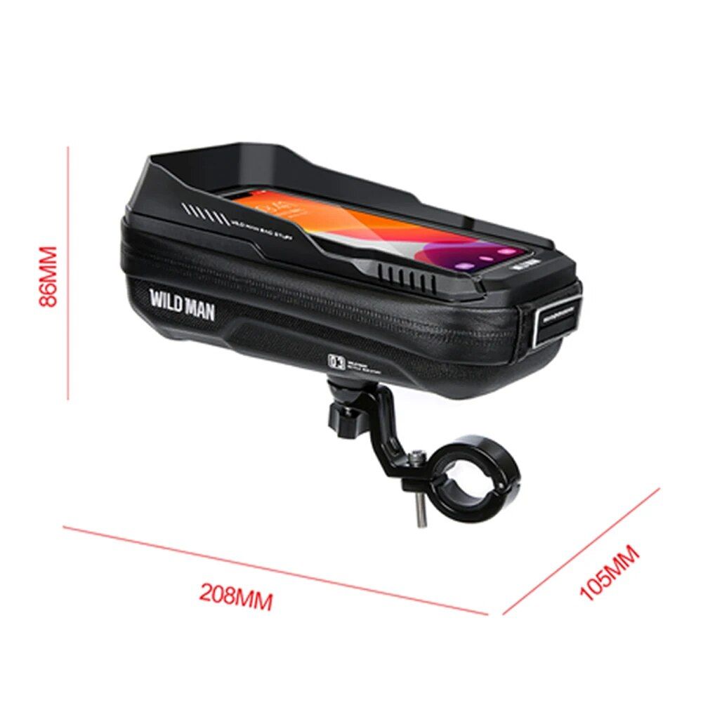 Handlebar Phone Holder Bag with Touch Screen