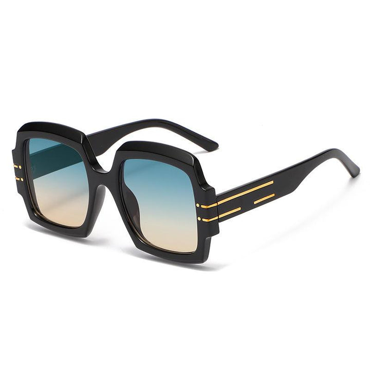 Oversized Oval Sunglasses with Gradient Lenses