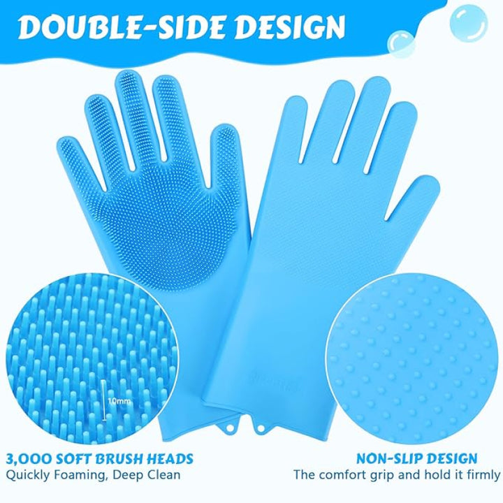 Pet Grooming & Cleaning Silicone Gloves