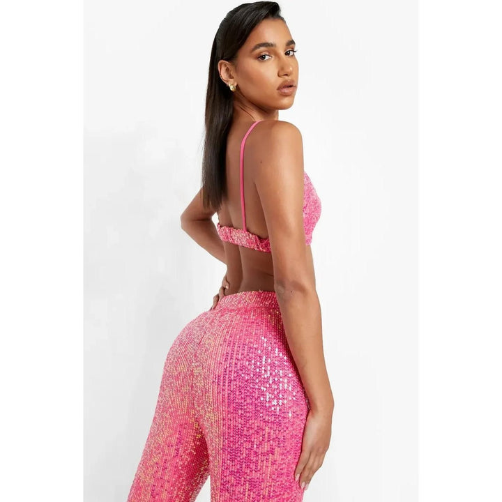 Luxurious Sequin Top & Pants Set