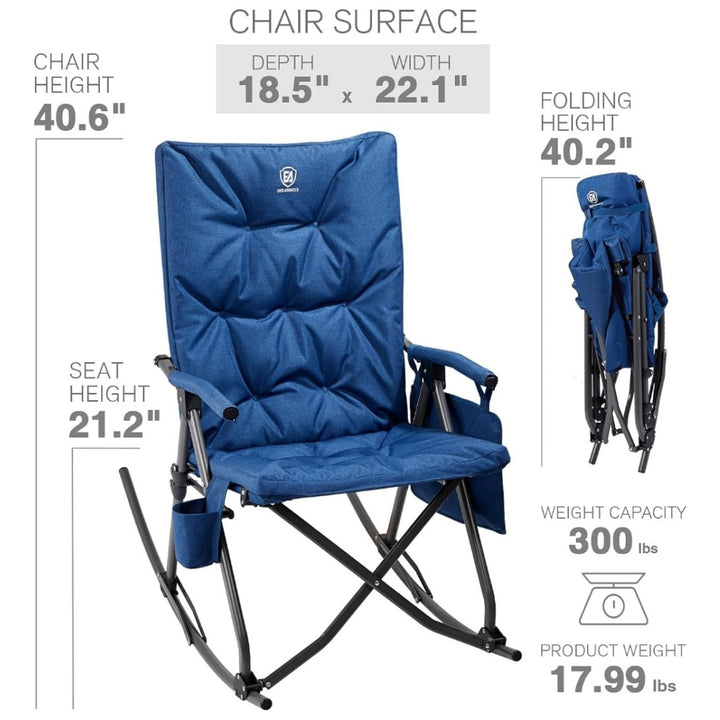 Oversized Folding Rocking Camping Chair