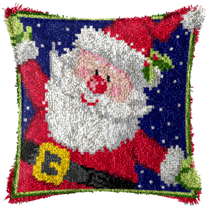 Diy Handmade Christmas Cushion Wool Embroidered Pillow Material Package