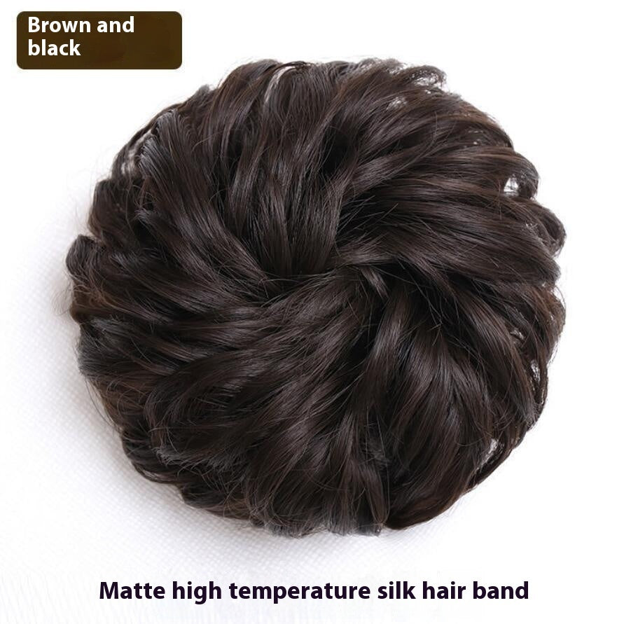 Wig Hair Band Bun Hair Band Fluffy Matte Simulation