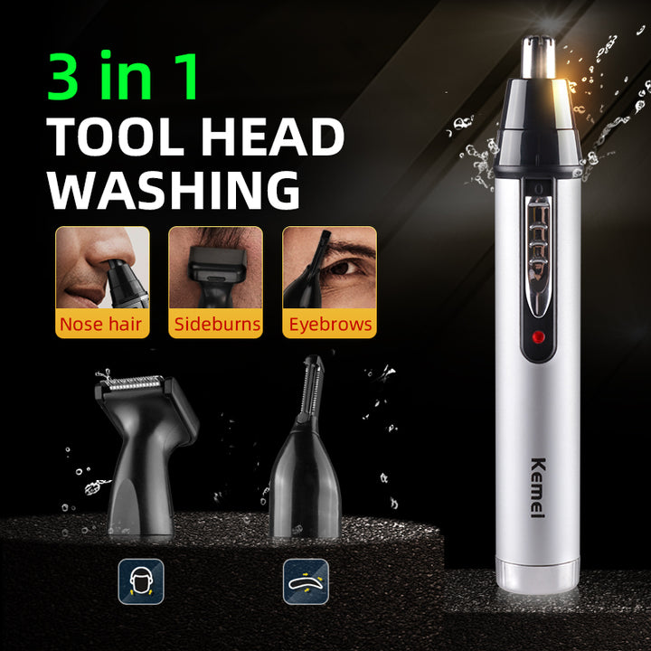 Electric Nose Hair Trimmer with Low Noise and High Torque Motor