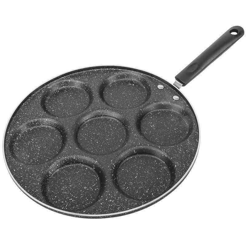 Seven-hole Breakfast Porous Non-stick Multi-function Frying Pan