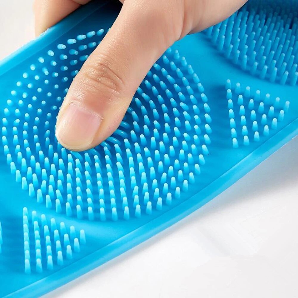 Silicone Exfoliating Back Scrubber and Massage Bath Brush