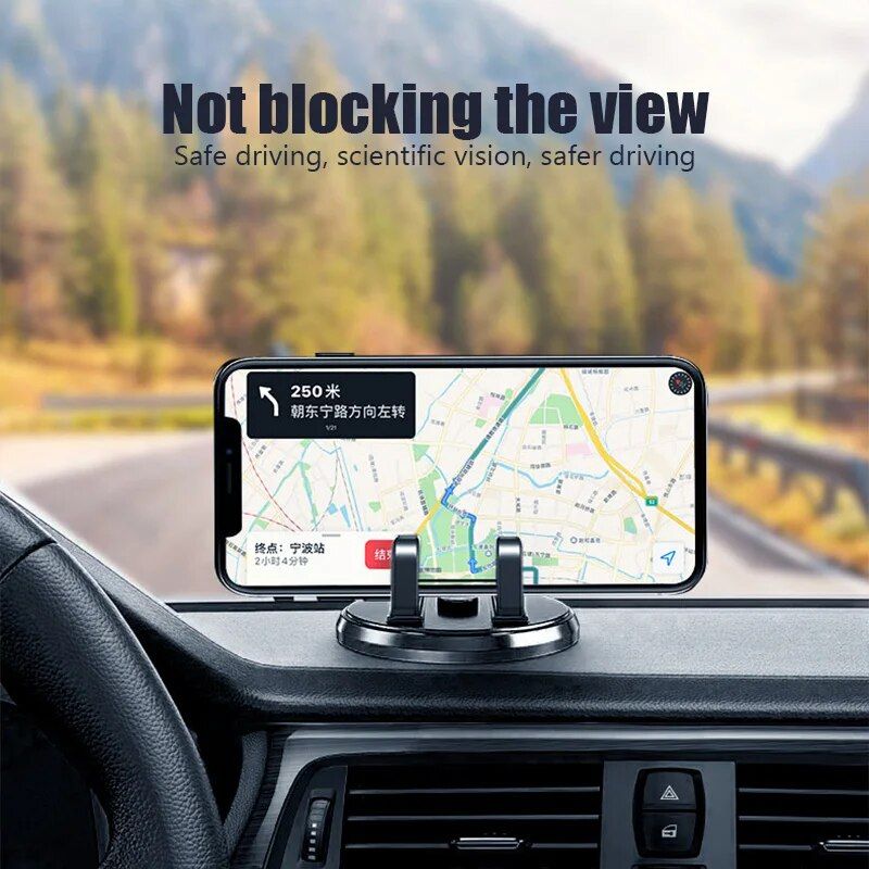 360° Rotatable Anti-Slip Car Phone Mount – Universal Dashboard GPS Holder