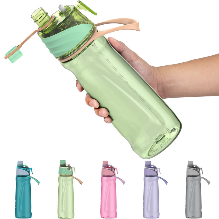 950ml Dual-Function Sports Water Bottle with Spray Feature