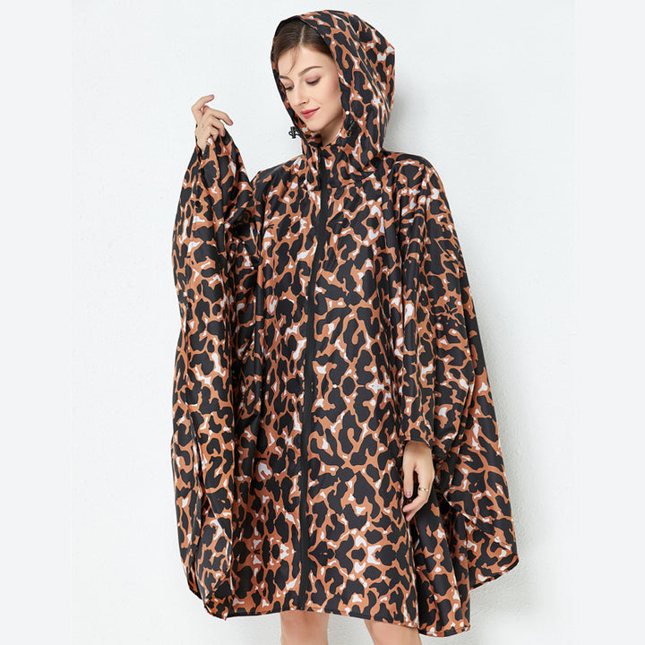 Leopard Print Women's Waterproof Raincoat