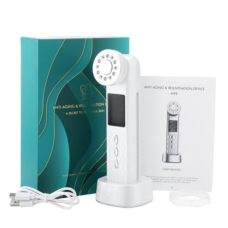 4-in-1 Ultrasonic Facial Massager: Radiofrequency Skin Tightening & LED Care
