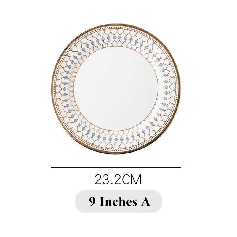 6PCS Nordic Bone China Plates