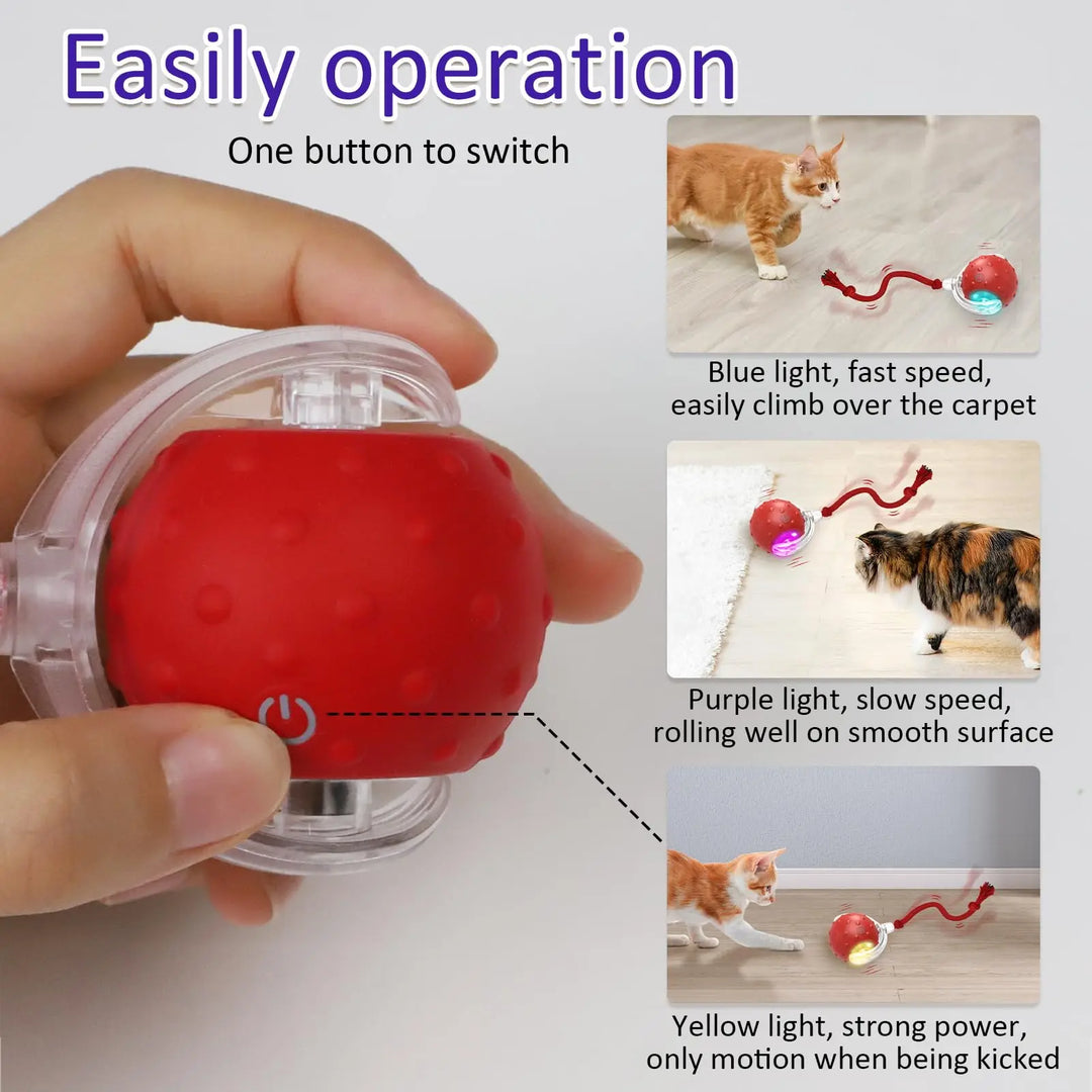 Interactive Cat Rolling Ball with Chirping Sound and Motion Sensor