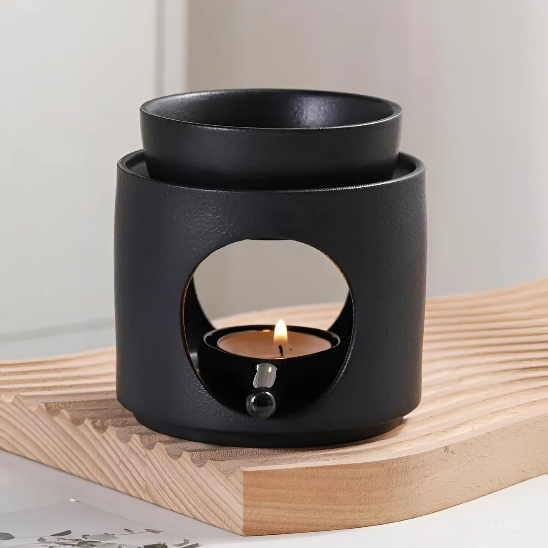 Elegant Porcelain Aroma Burner - Essential Oil Candle Holder for Home Decor