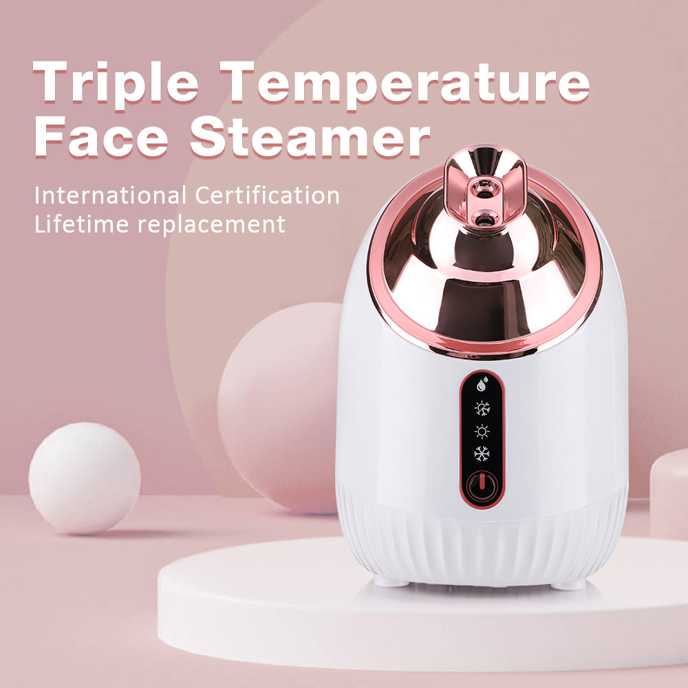 Hydrating Nano Mist Facial Steamer with Hot & Cold Spray for Deep Pore Cleansing & Moisturizing