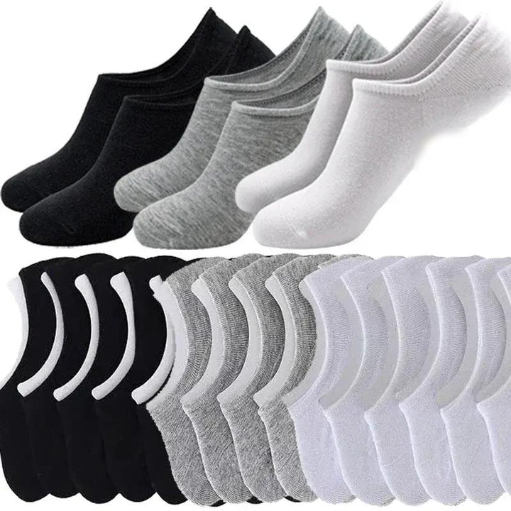 Breathable Ankle Socks - 5/10 Pairs Low-Cut Cotton Sport Socks