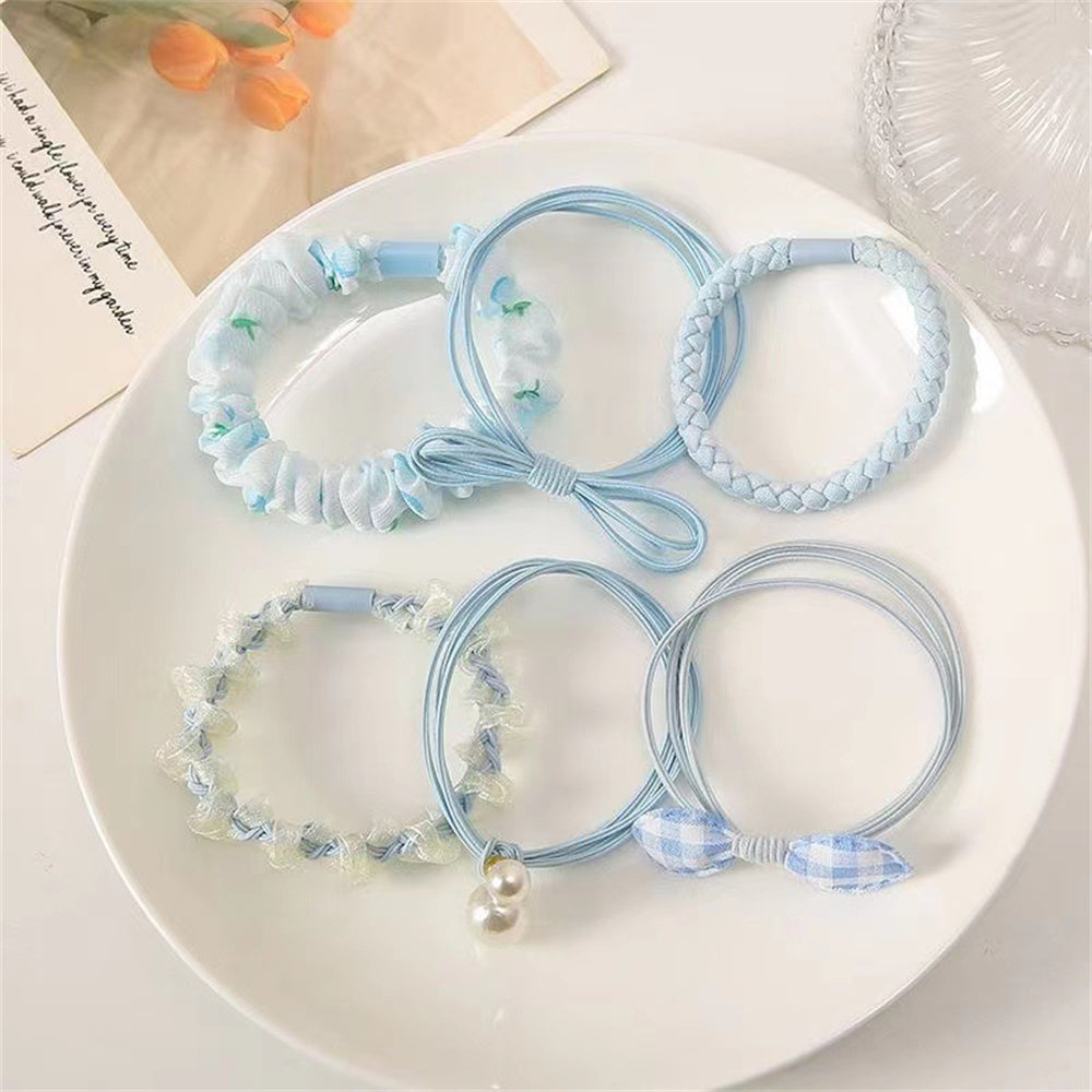 6Pcs Nylon Elastic Hair Bands for Women