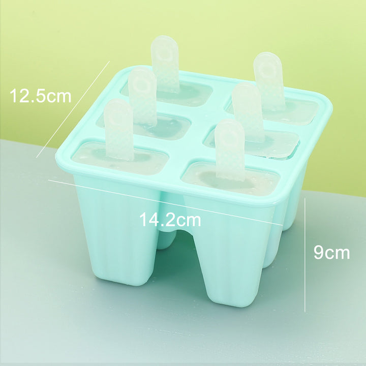 6-Cavity Reusable Silicone Ice Pop Molds