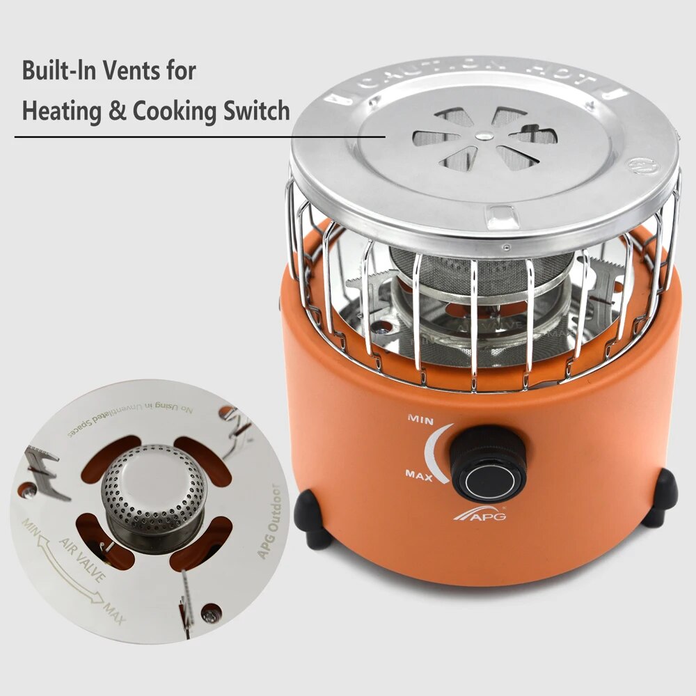 Portable 2-in-1 Camping Stove Gas Heater: Your Ultimate Outdoor Companion