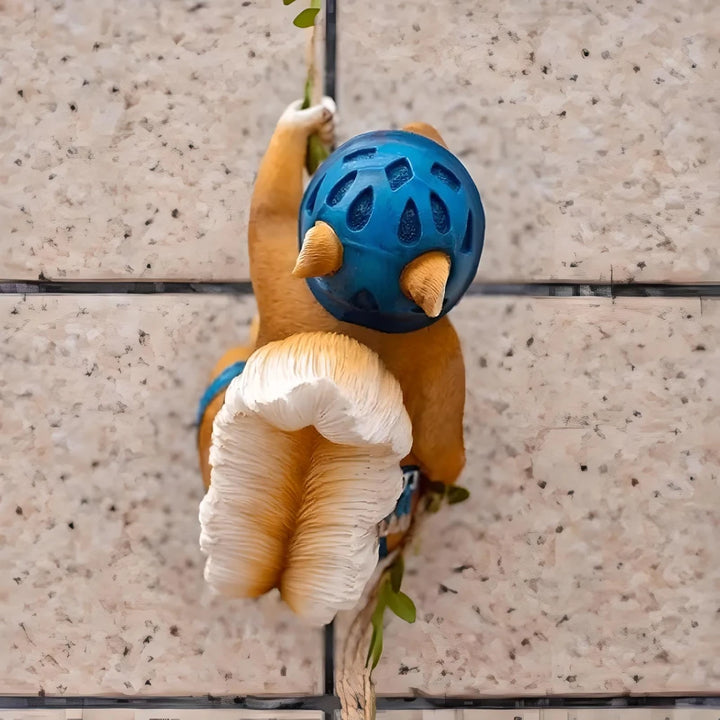 Charming Climbing Squirrel Resin Garden Decoration