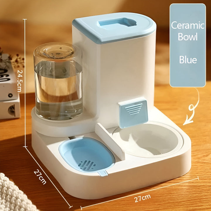 Automatic Cat Water Feeder & Food Dispenser with Large Capacity and Easy-Clean Design