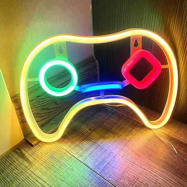 USB-Powered Neon Gaming Icon Light