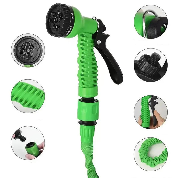 Expandable High-Pressure Multi-Function Car Wash and Garden Hose