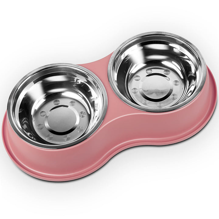 Stainless Steel Anti-Slip Pet Bowls Set