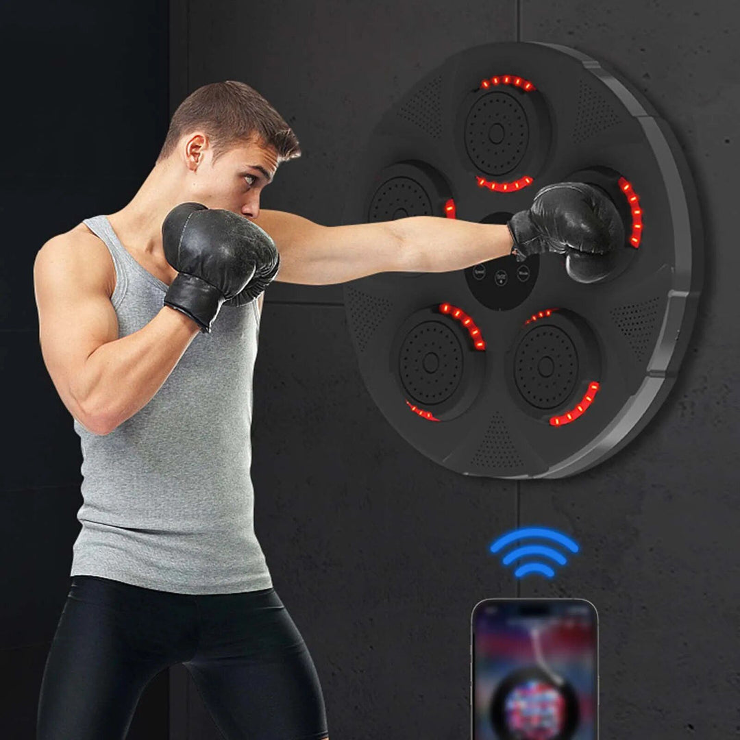 Interactive Smart Music Punching Pad: LED Lighted Home Boxing Trainer for Fitness & Strength Training