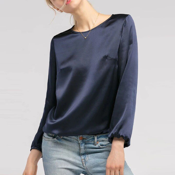 Classic Satin Long Sleeve T-Shirt for Women