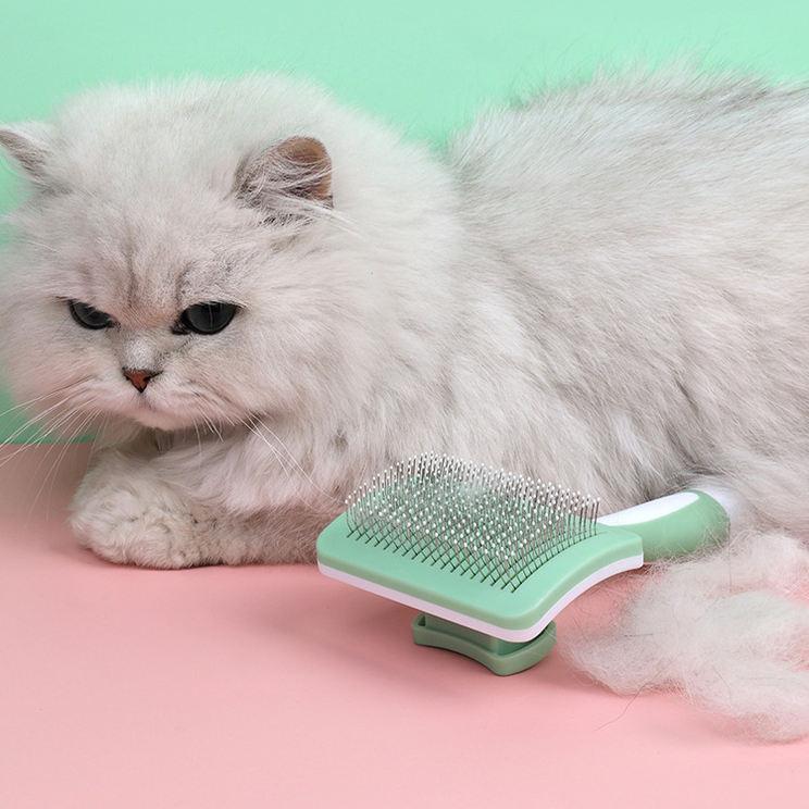 Self-Cleaning Cat Brush Pet Hair Comb: Grooming Essential for Happy Pets