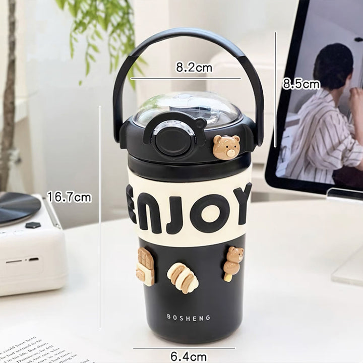 Portable Cute Thermos for Hot Coffee & Tea